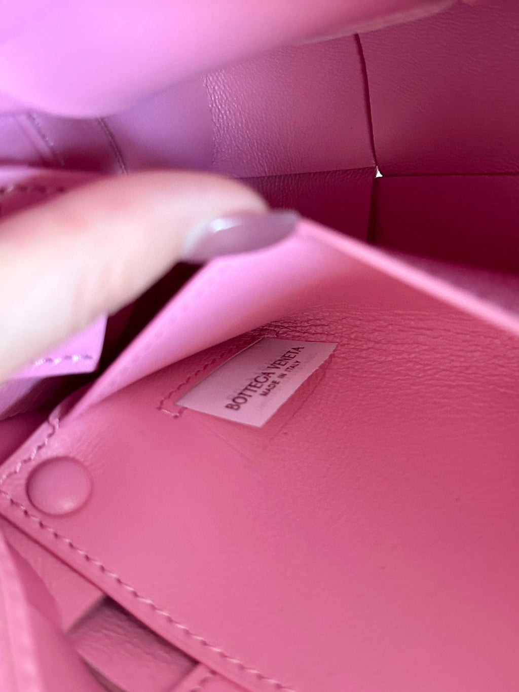 Bottega Veneta Cassette 23 in Light Pink Lambskin Bag
