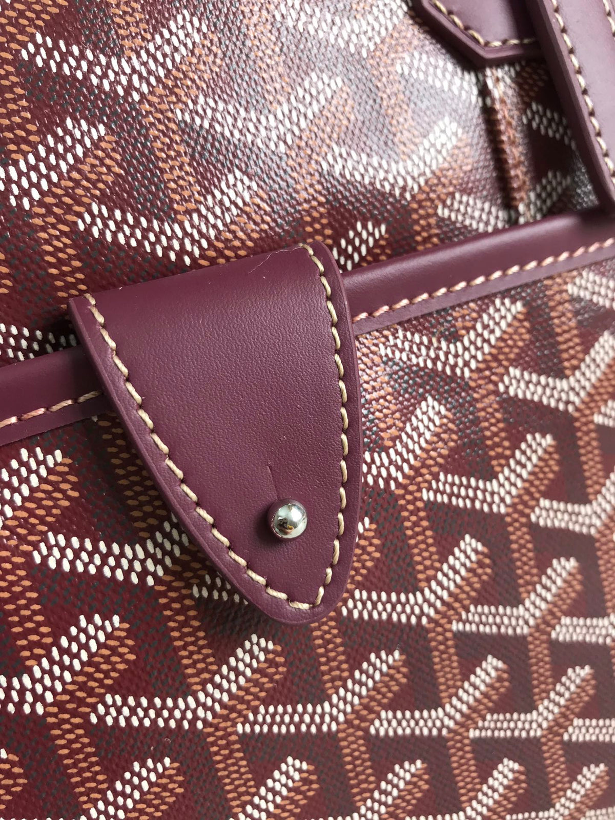 Goyard Ambassade Document Case 35 in Wine Red Goyardine Canvas Bag