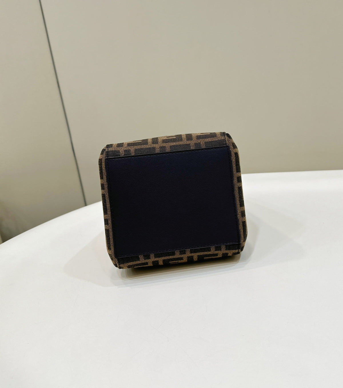 Fendi Origami Mini 19 Brown Mix Black Ff Jacquard Fabric Bag