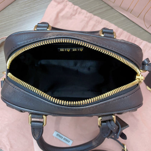 Arcadie Matelassé Nappa Small Bag 19 in Black Lambskin Gold Hardware