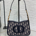 Dior Hobo Signature 23 Bag in Black Beige Pattern Lambskin