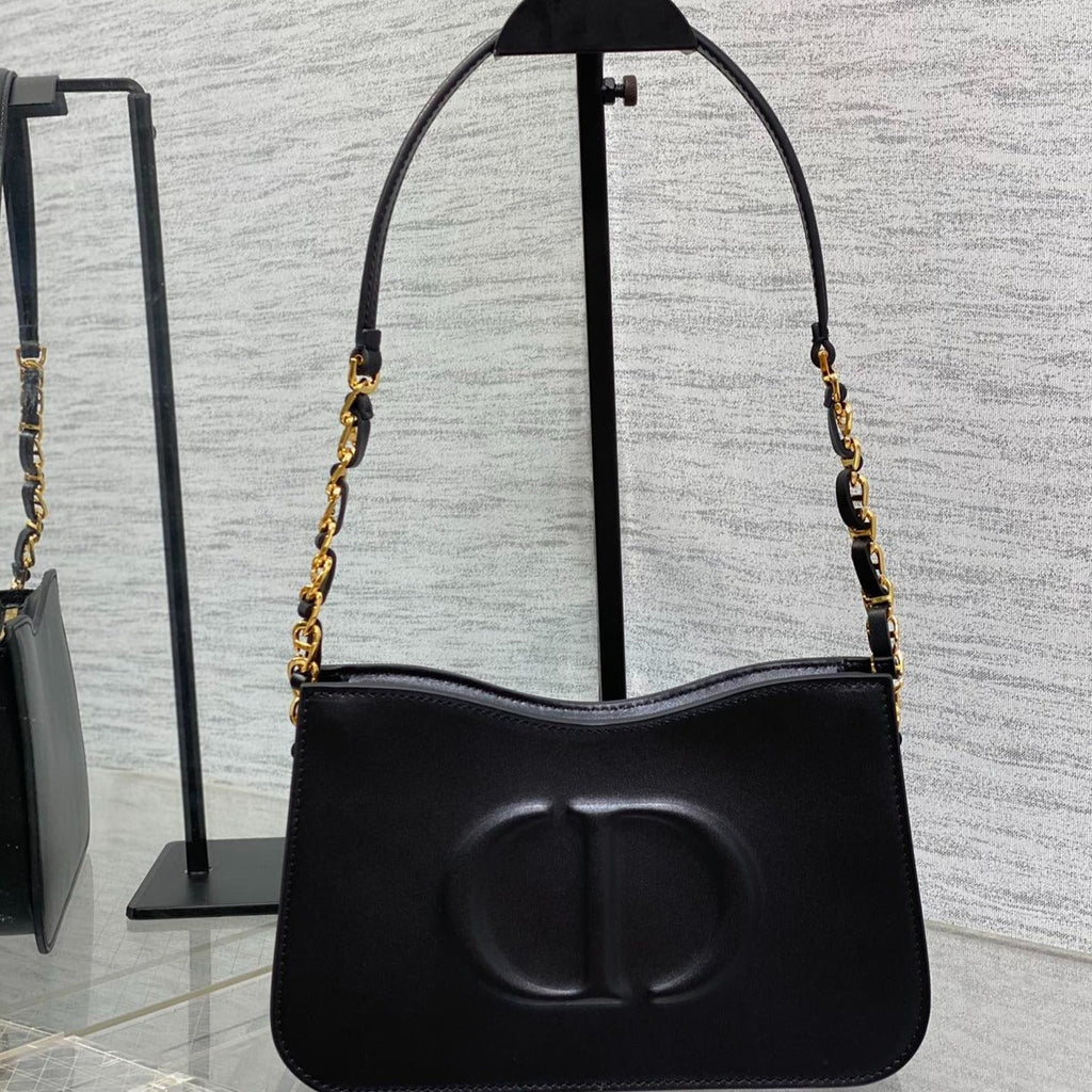 Dior Hobo Signature 23 Bag in Black Lambskin