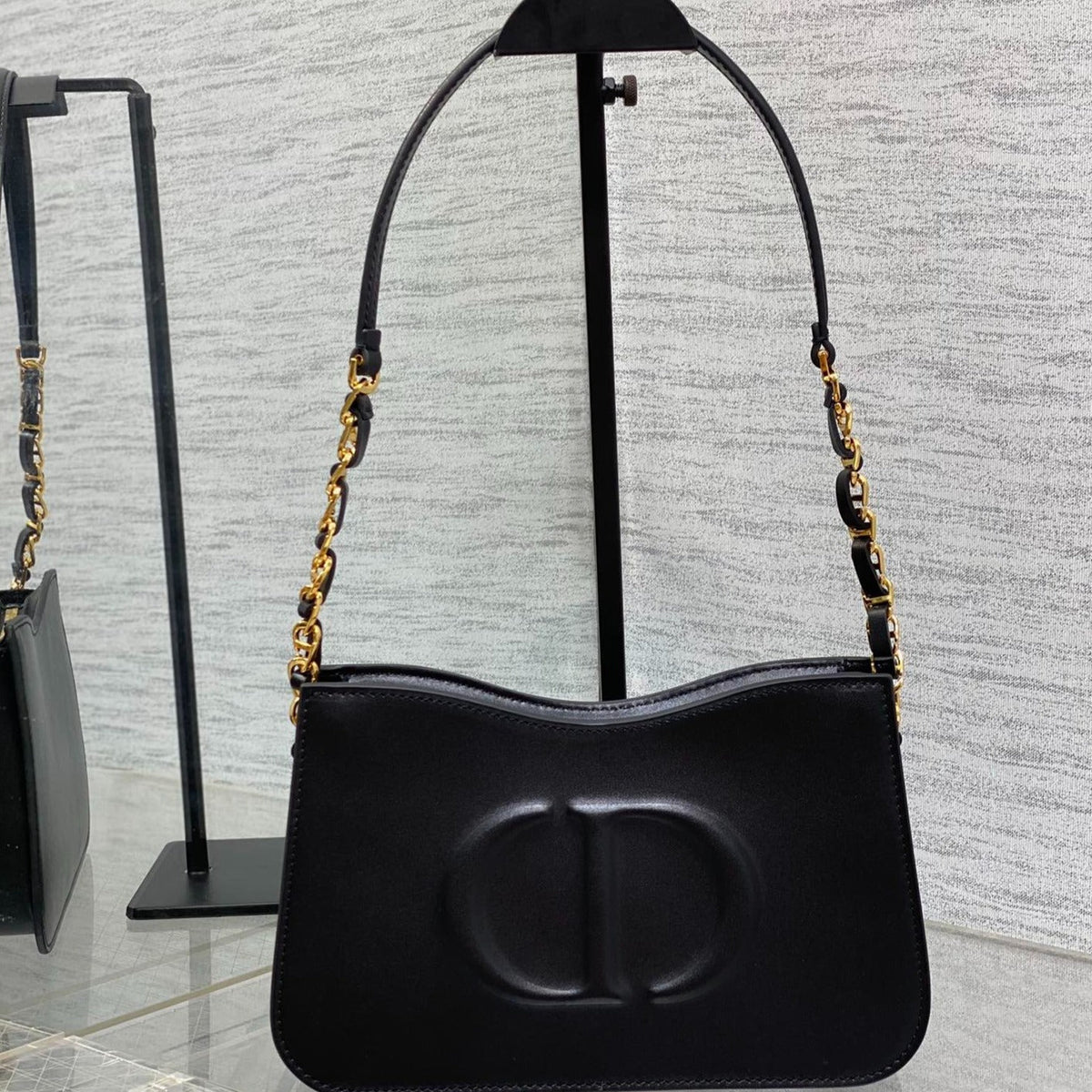 Dior Hobo Signature 23 Bag in Black Lambskin