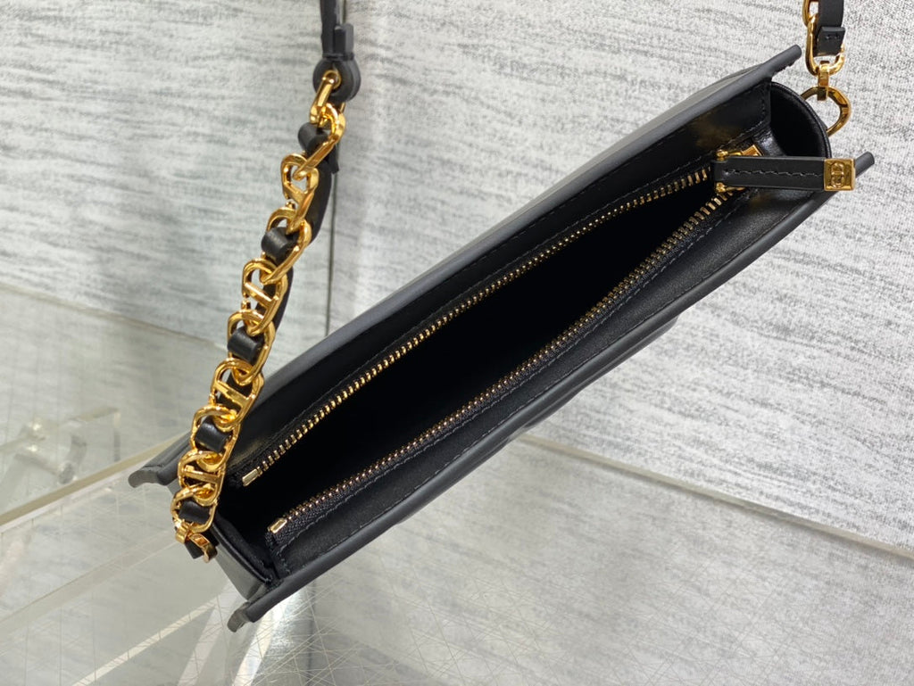 Dior Hobo Signature 23 Bag in Black Lambskin