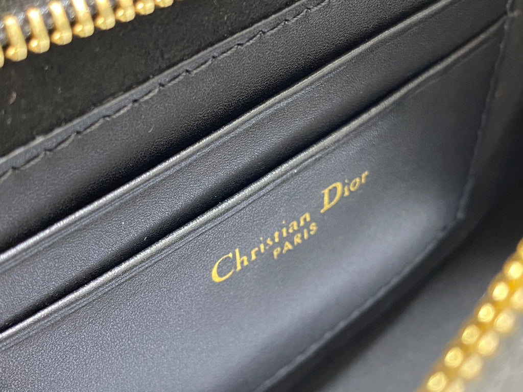 Dior Hobo Signature 23 Bag in Black Lambskin
