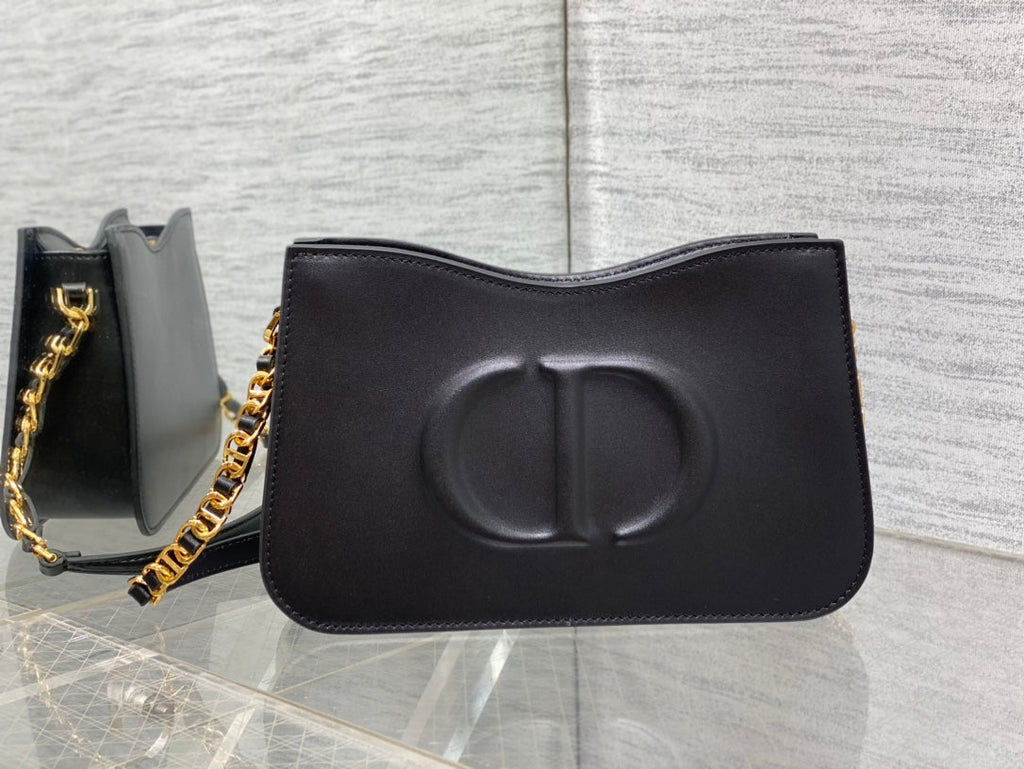 Dior Hobo Signature 23 Bag in Black Lambskin
