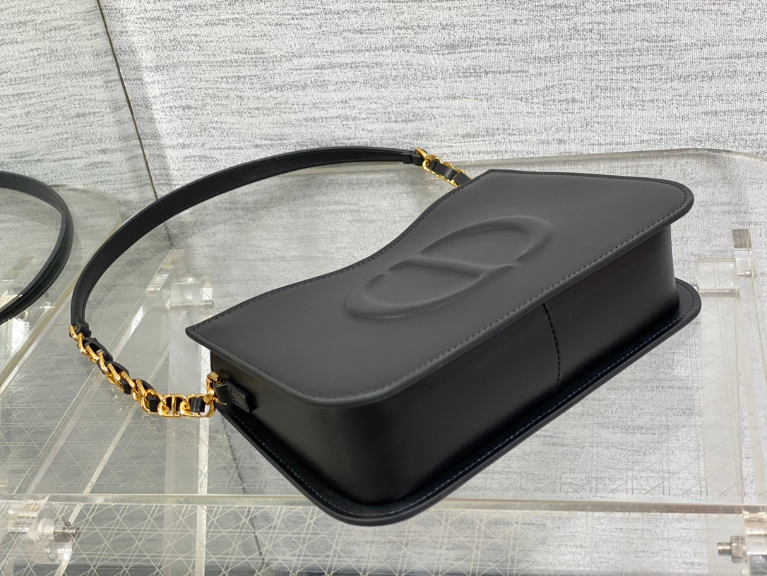 Dior Hobo Signature 23 Bag in Black Lambskin