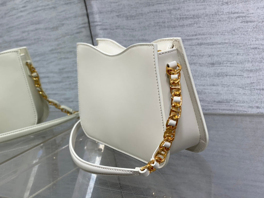 Dior Hobo Signature 23 Bag in White Lambskin