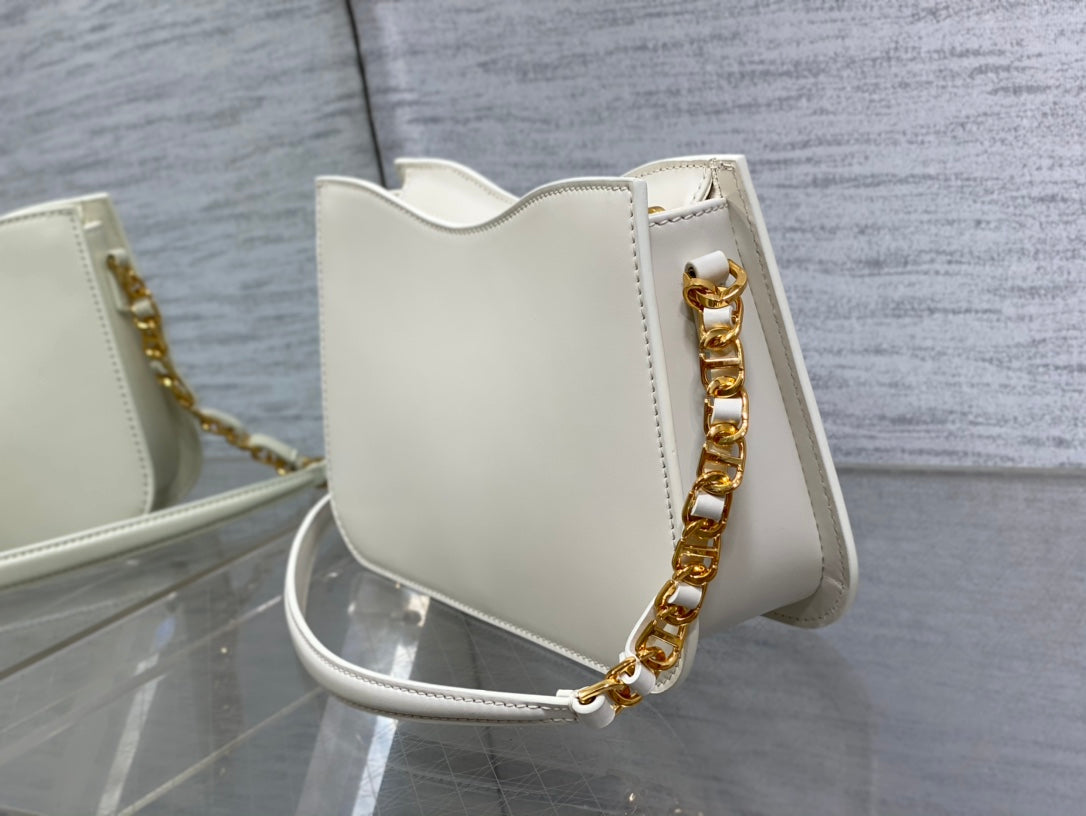Dior Hobo Signature 23 Bag in White Lambskin