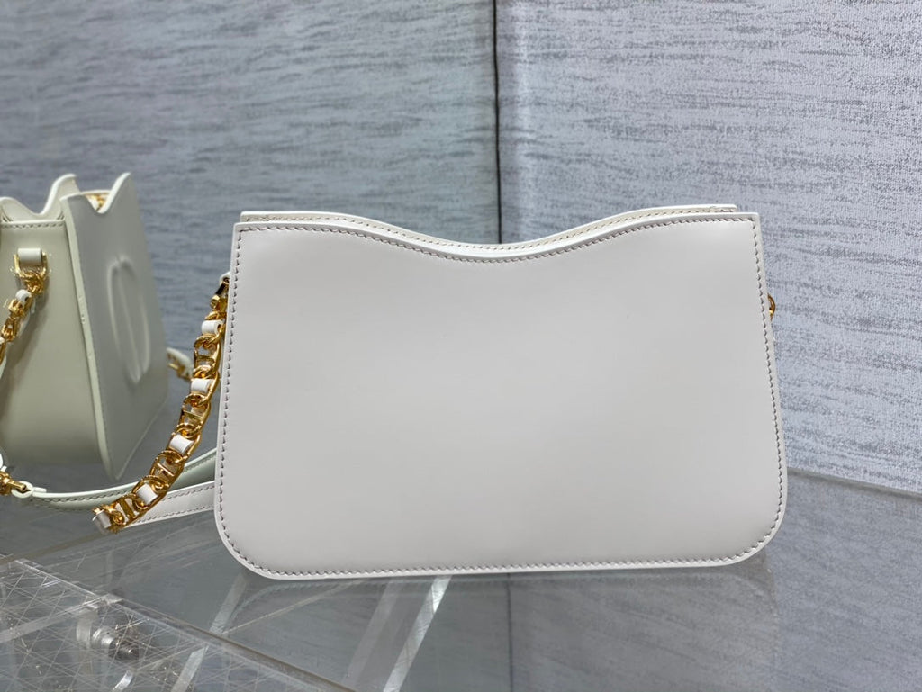 Dior Hobo Signature 23 Bag in White Lambskin