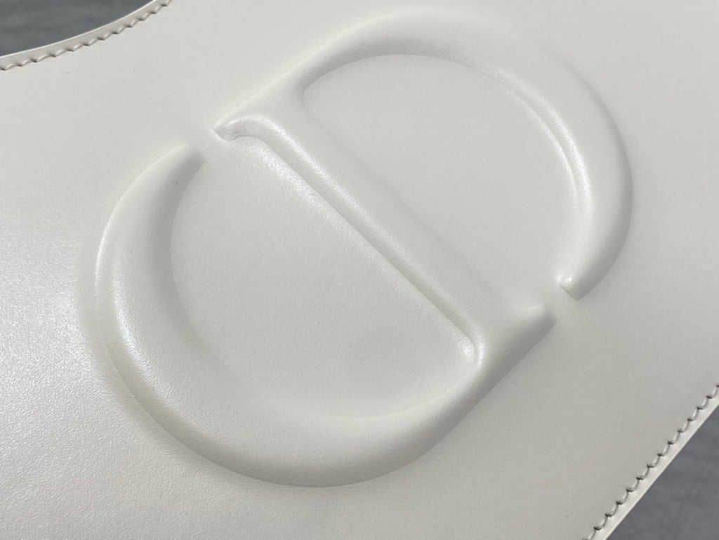 Dior Hobo Signature 23 Bag in White Lambskin