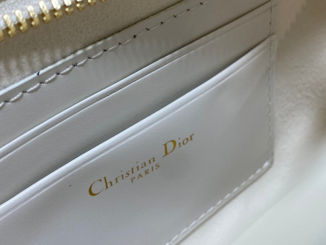 Dior Hobo Signature 23 Bag in White Lambskin