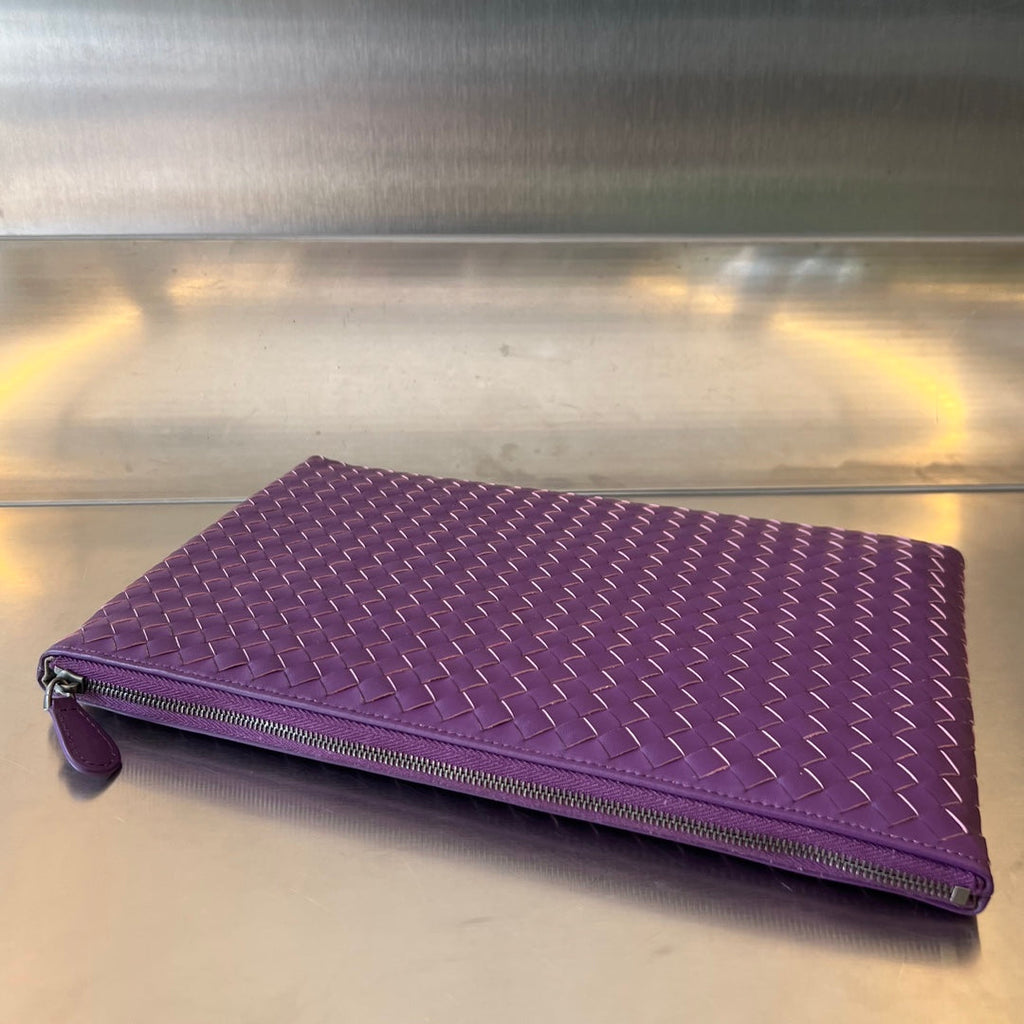 Bottega Veneta Intrecciato 30 in Purple Violet Lambskin Bag