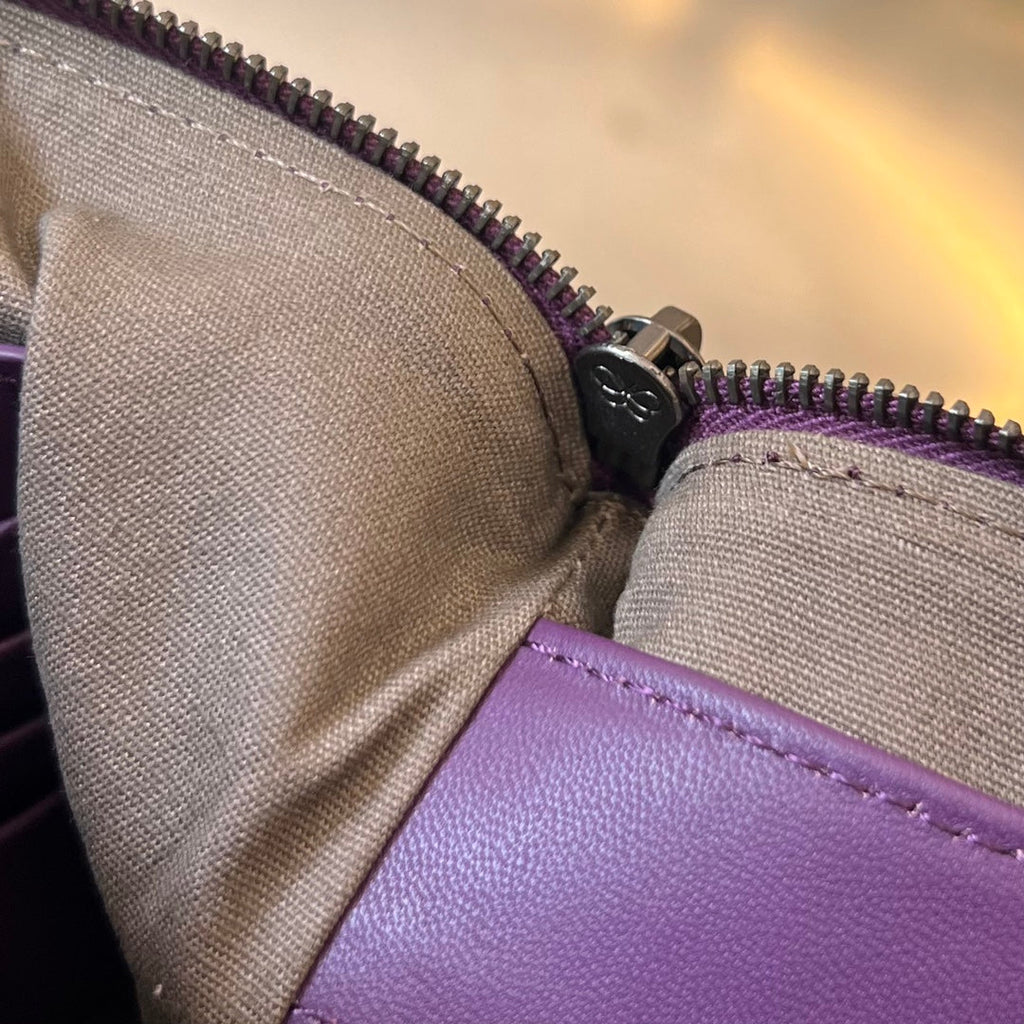 Bottega Veneta Intrecciato 30 in Purple Violet Lambskin Bag