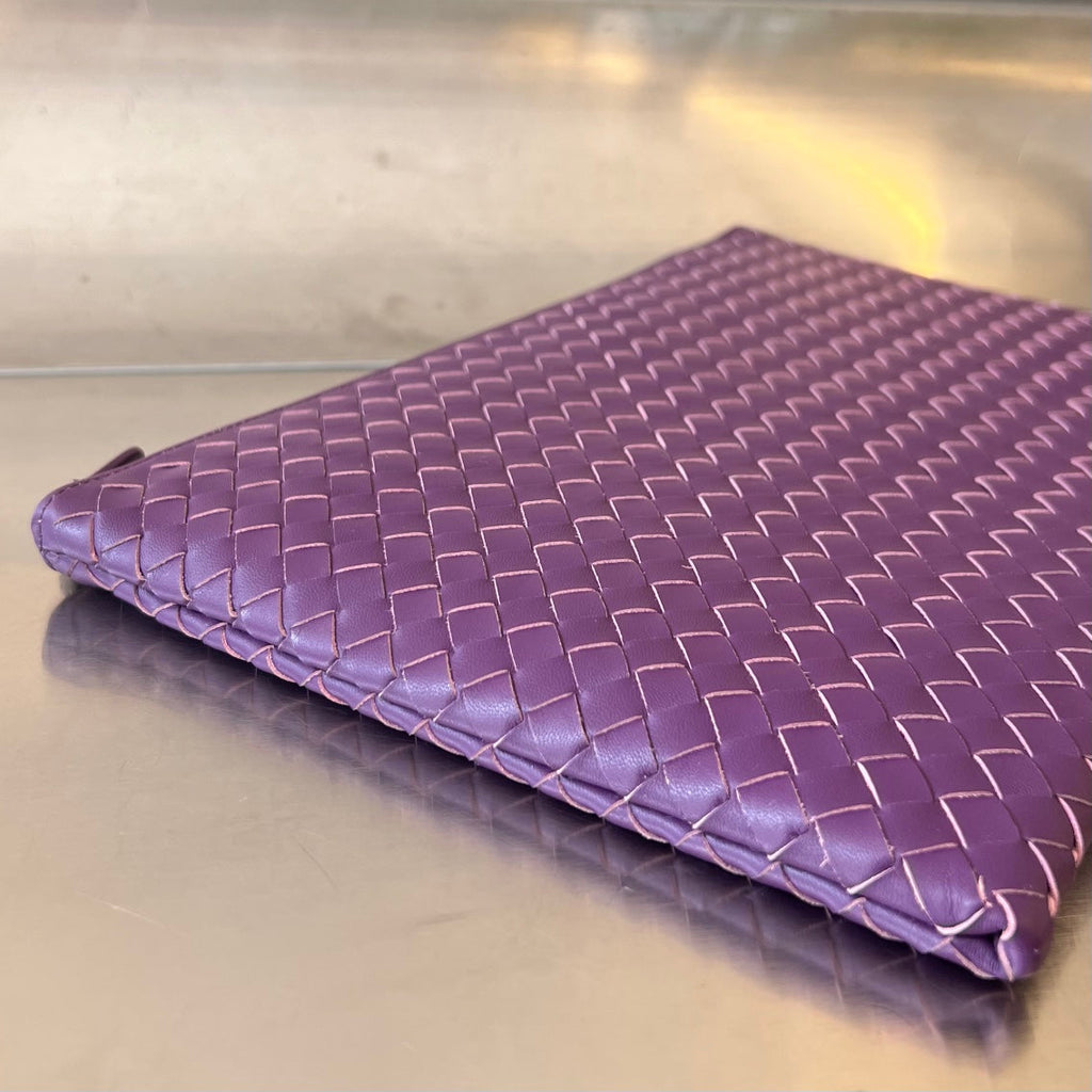 Bottega Veneta Intrecciato 30 in Purple Violet Lambskin Bag