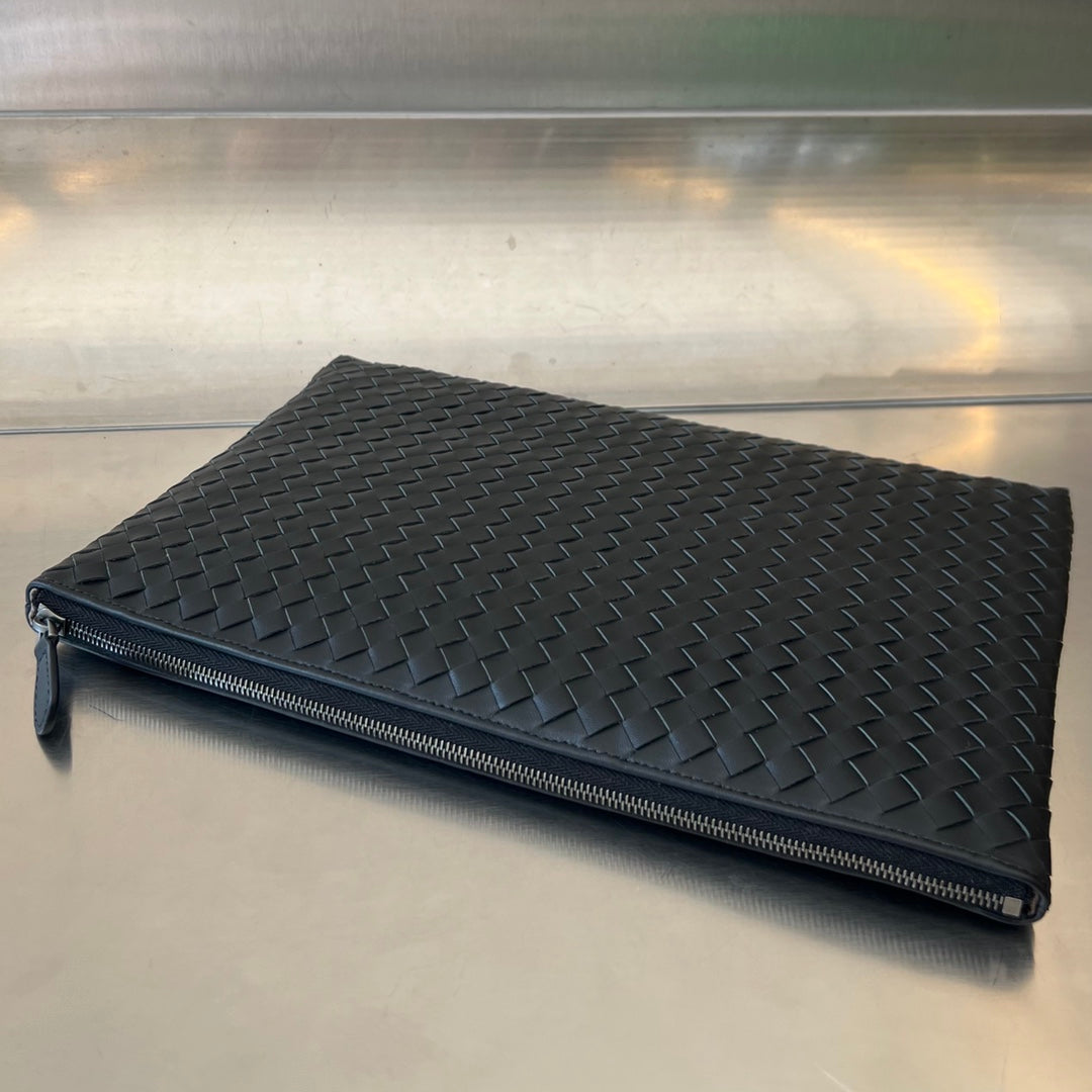 Bottega Veneta Intrecciato 30 in Black Lambskin Bag
