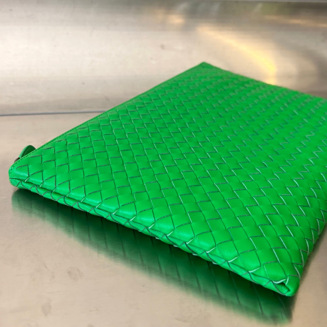 Bottega Veneta Intrecciato 30 in Emerald Green Lambskin Bag