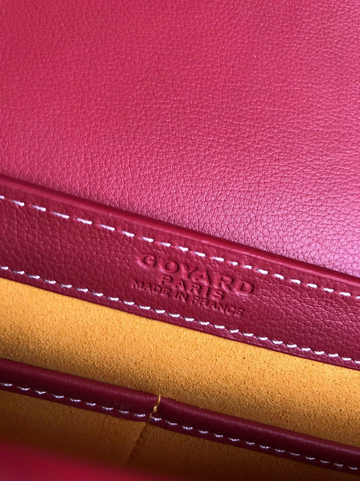 Goyard 233 Bag 25 in Classic Red Calfkin and Goyardine Canvas