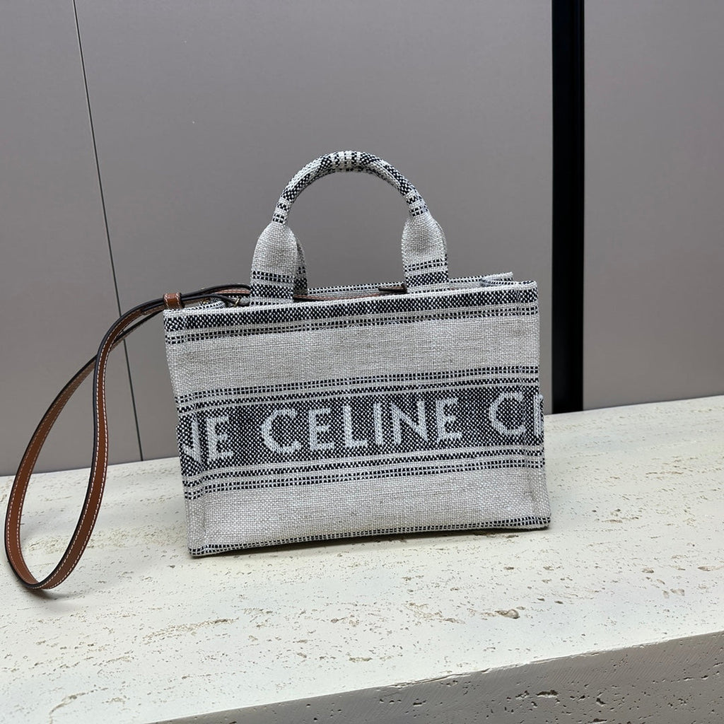 Celine Cabas Thais 26 Calfskin Grey Bag