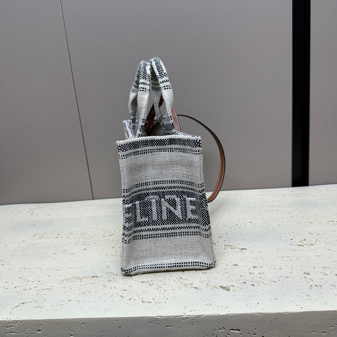 Celine Cabas Thais 26 Calfskin Grey Bag