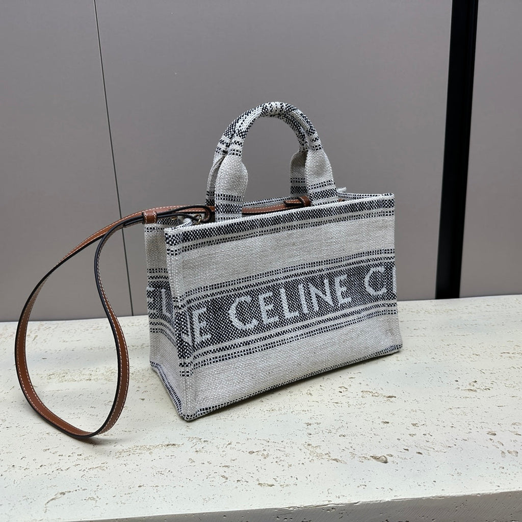 Celine Cabas Thais 26 Calfskin Grey Bag