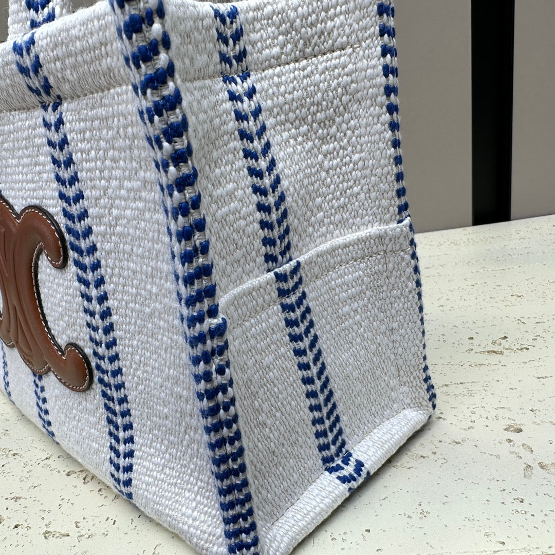 Celine Cabas Thais 26 Calfskin White Bag