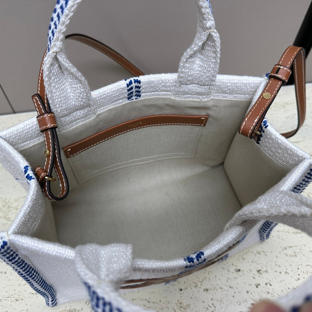 Celine Cabas Thais 26 Calfskin White Bag