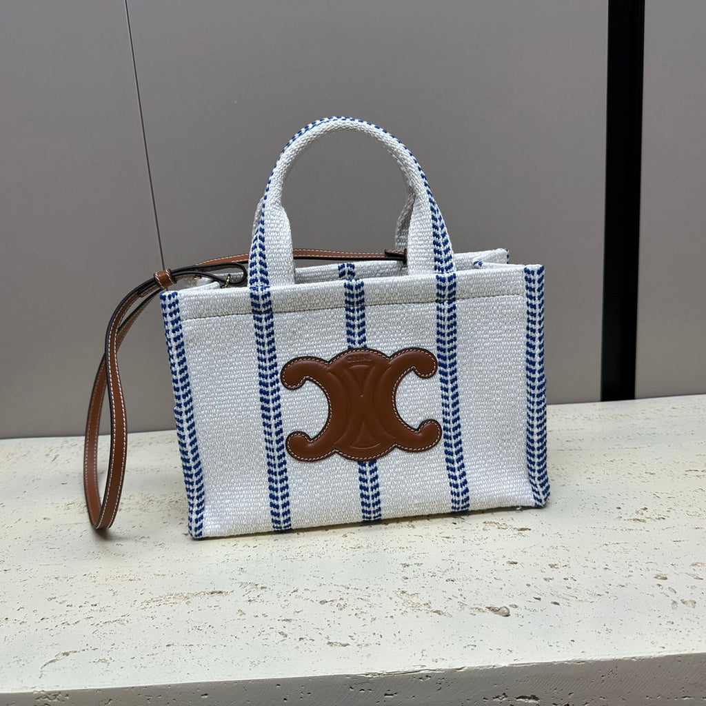 Celine Cabas Thais 26 Calfskin White Bag