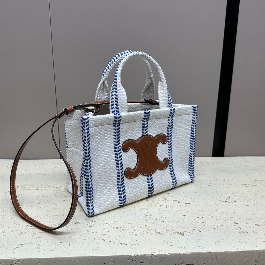 Celine Cabas Thais 26 Calfskin White Bag