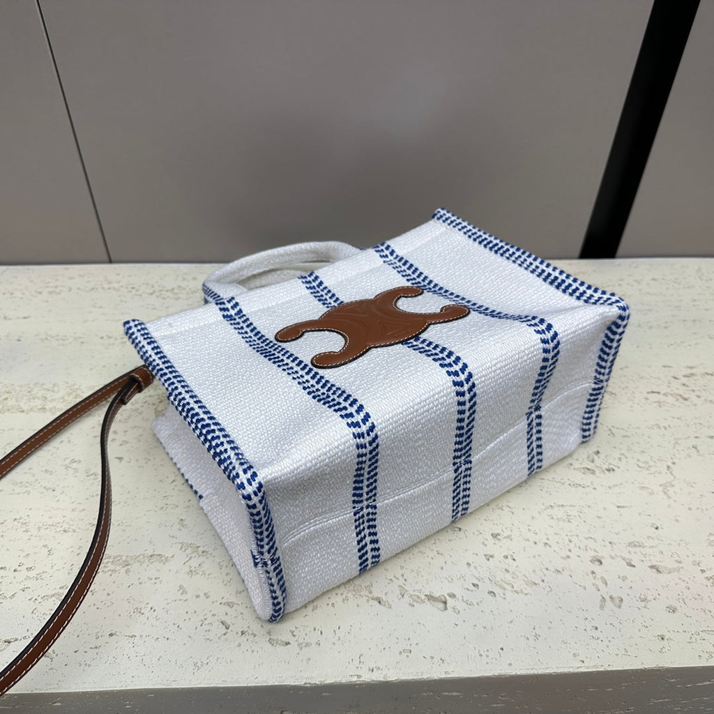 Celine Cabas Thais 26 Calfskin White Bag