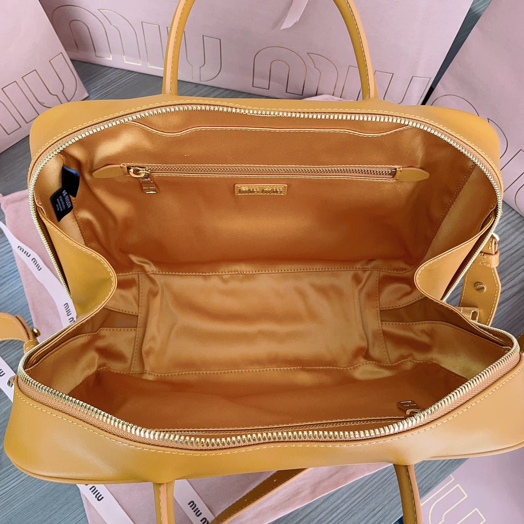 Beau Top Handle Bag 34 in Peru Brown Calfskin