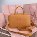 Beau Top Handle Bag 34 in Peru Brown Calfskin