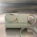 Bottega Veneta Andiamo 21 in Gray Olive Lambskin Bag