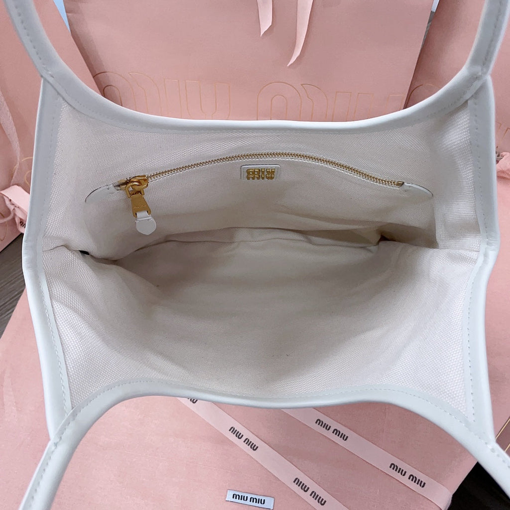 Ivy Tote Bag 40 in White Corduroy