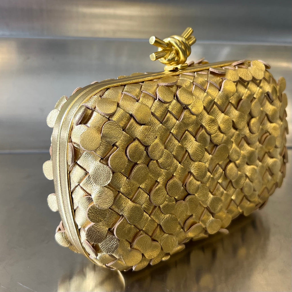 Bottega Veneta Golden Knot 19 in Golden Lambskin Bag