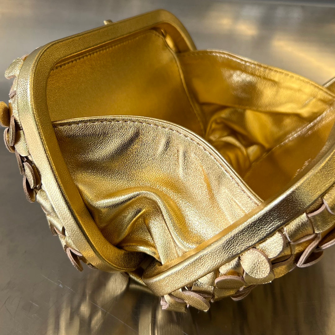Bottega Veneta Golden Knot 19 in Golden Lambskin Bag