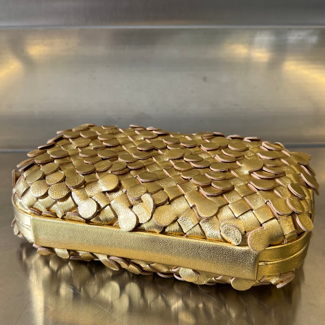 Bottega Veneta Golden Knot 19 in Golden Lambskin Bag
