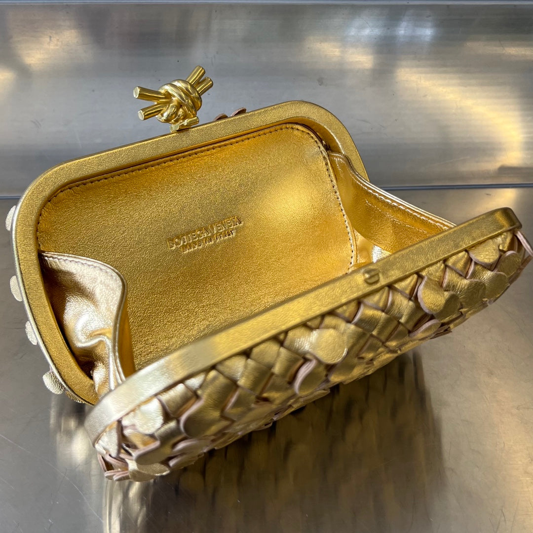 Bottega Veneta Golden Knot 19 in Golden Lambskin Bag