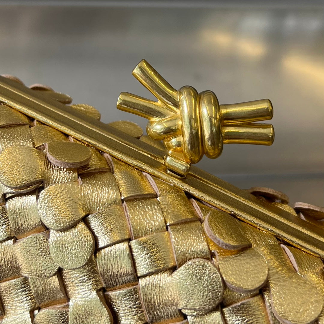 Bottega Veneta Golden Knot 19 in Golden Lambskin Bag