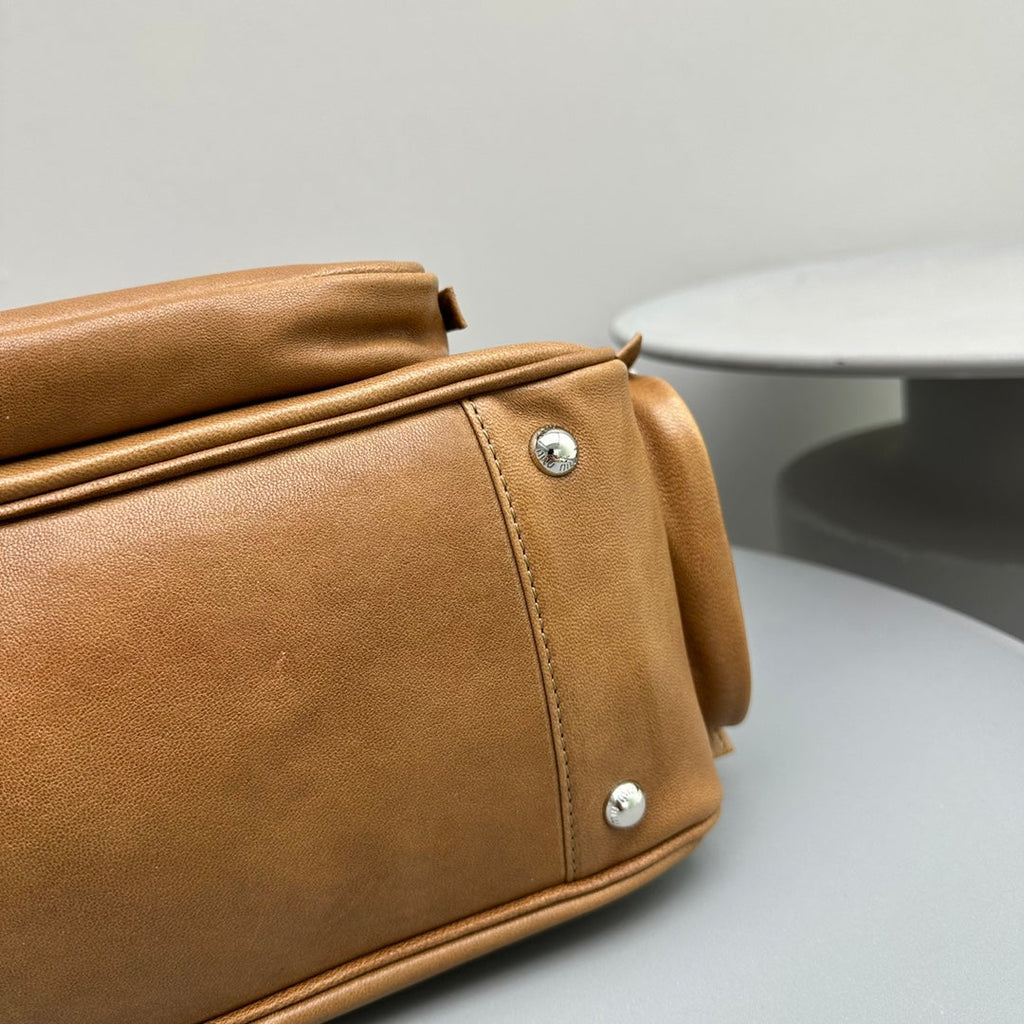 Biker Bag 31 in Caramel Brown Calfskin