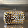Bottega Veneta Classic Knot 19 in Golden Mix Silver Lambskin Bag