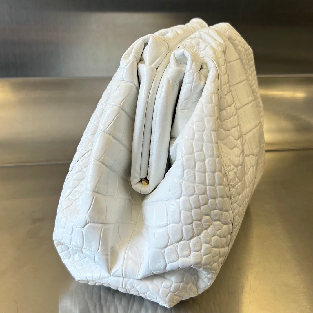 Bottega Veneta Classic Pouch 40cm Plaster Calfskin