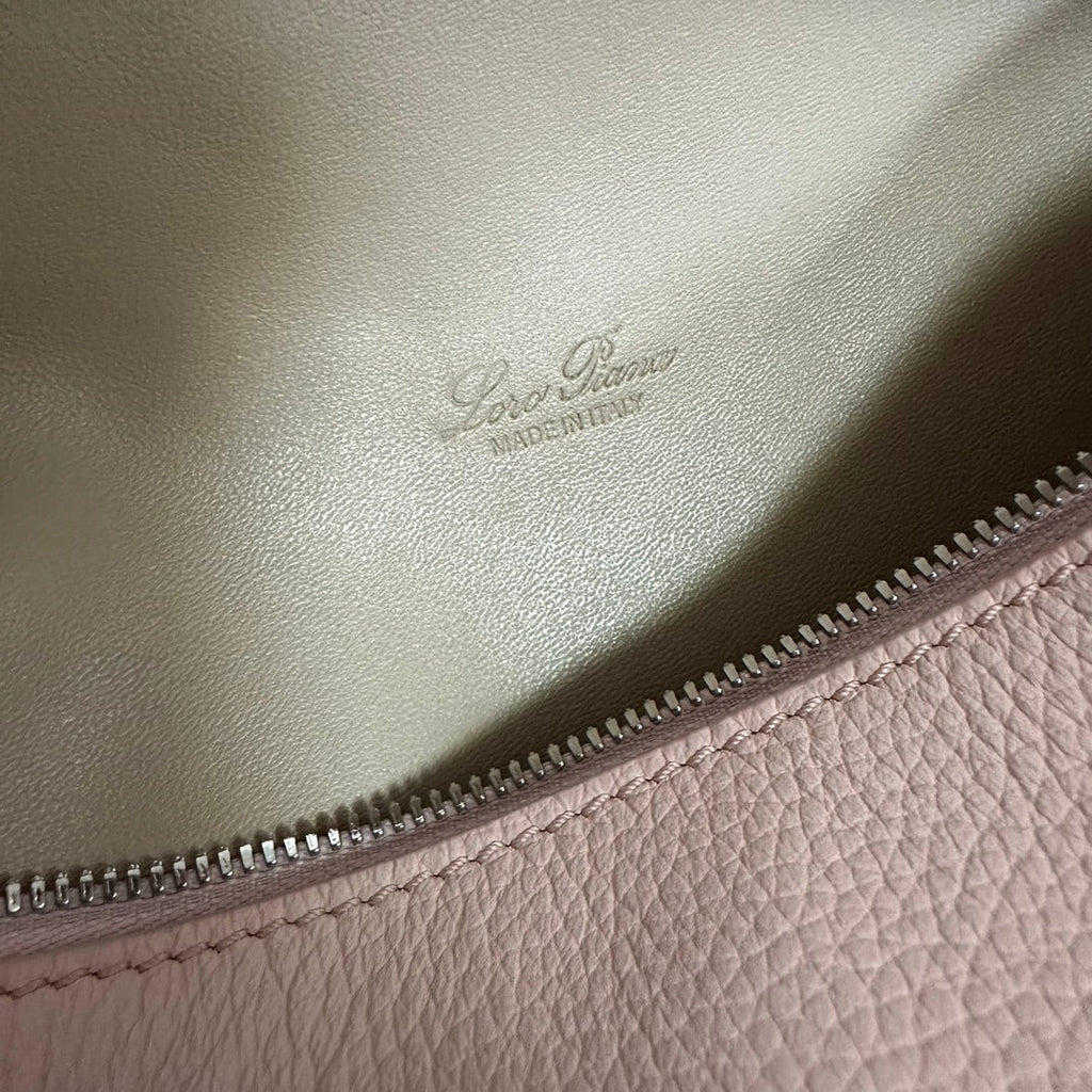 Loro Piana Extra Pocket L19 in Blush Pink Grained Calfskin with Silver Hardware Bag