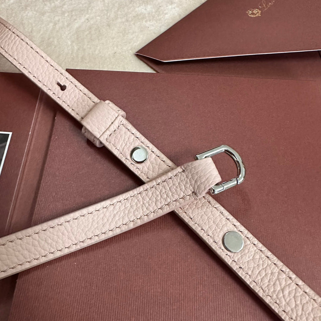 Loro Piana Extra Pocket L19 in Blush Pink Grained Calfskin with Silver Hardware Bag