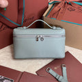 Loro Piana Extra Pocket L19 in Powder Blue Grained Calfskin with Silver Hardware Bag