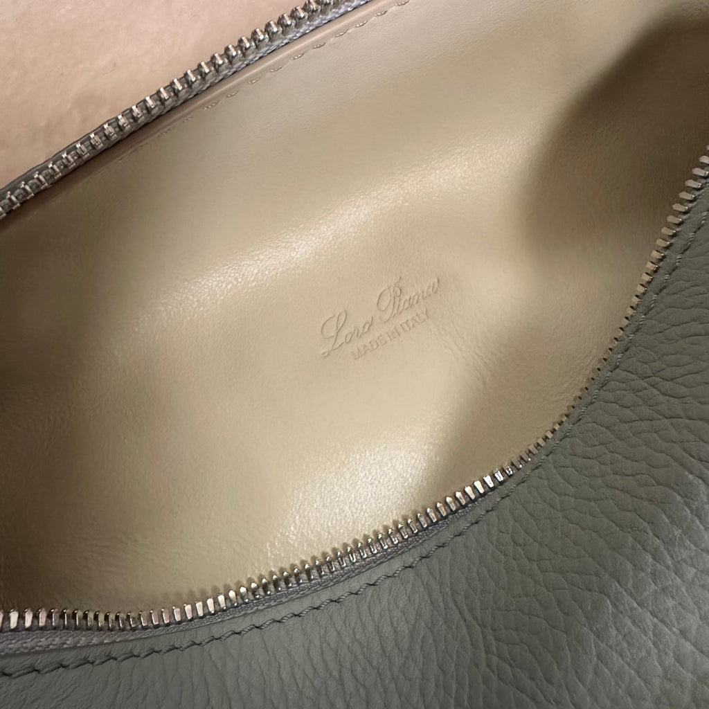 Loro Piana Extra Pocket L19 in Powder Blue Grained Calfskin with Silver Hardware Bag