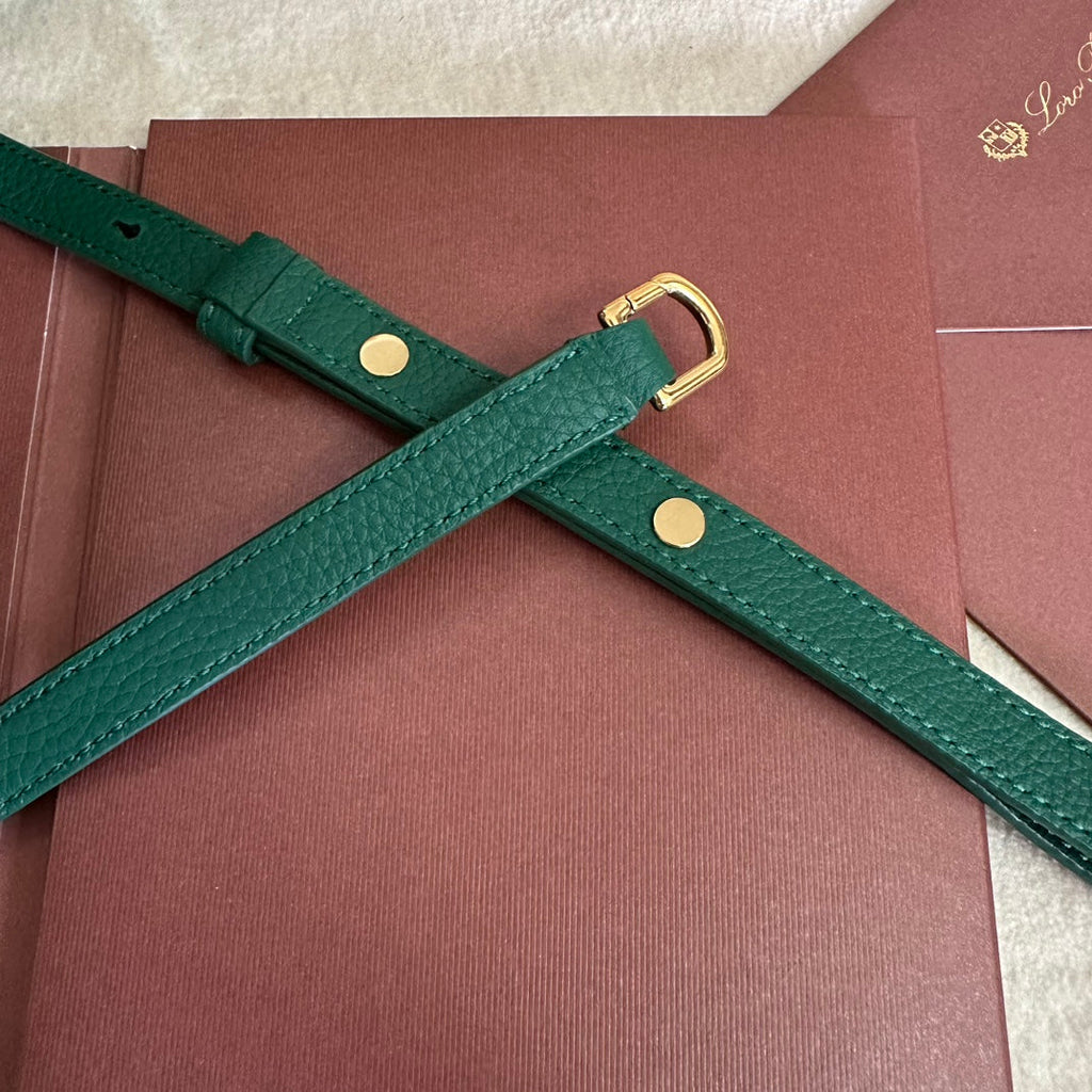 Loro Piana Extra Pocket L19 in Green Forest Grained Calfskin with Gold Hardware Bag