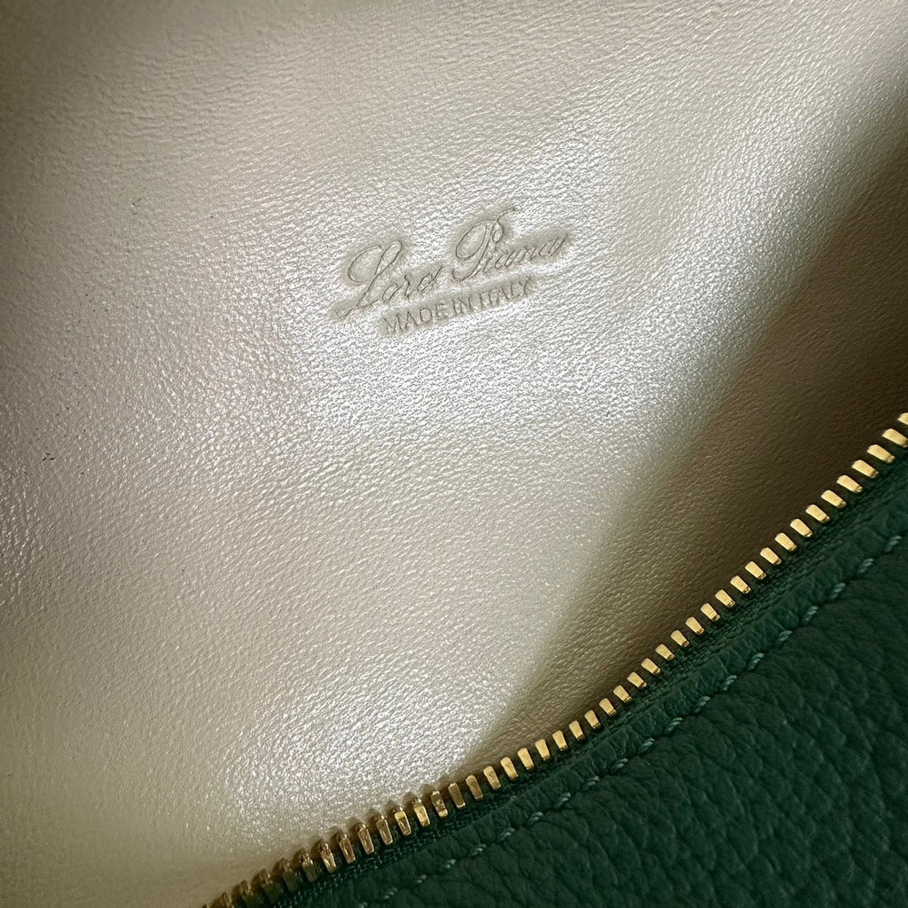 Loro Piana Extra Pocket L19 in Green Forest Grained Calfskin with Gold Hardware Bag