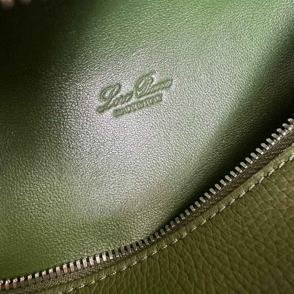 Loro Piana Extra Pocket L19 in Pine Green Calfskin with Silver Hardware Bag