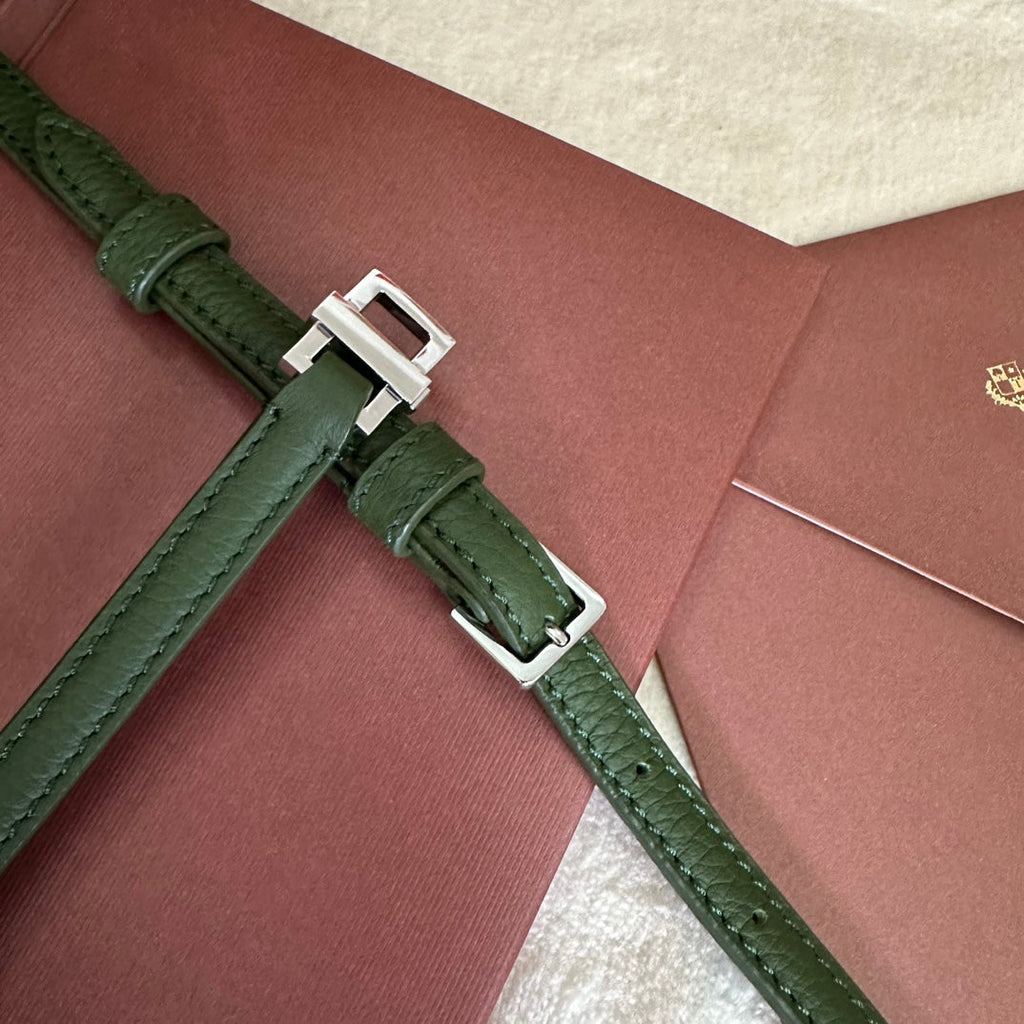 Loro Piana Extra Pocket L19 in Pine Green Calfskin with Silver Hardware Bag
